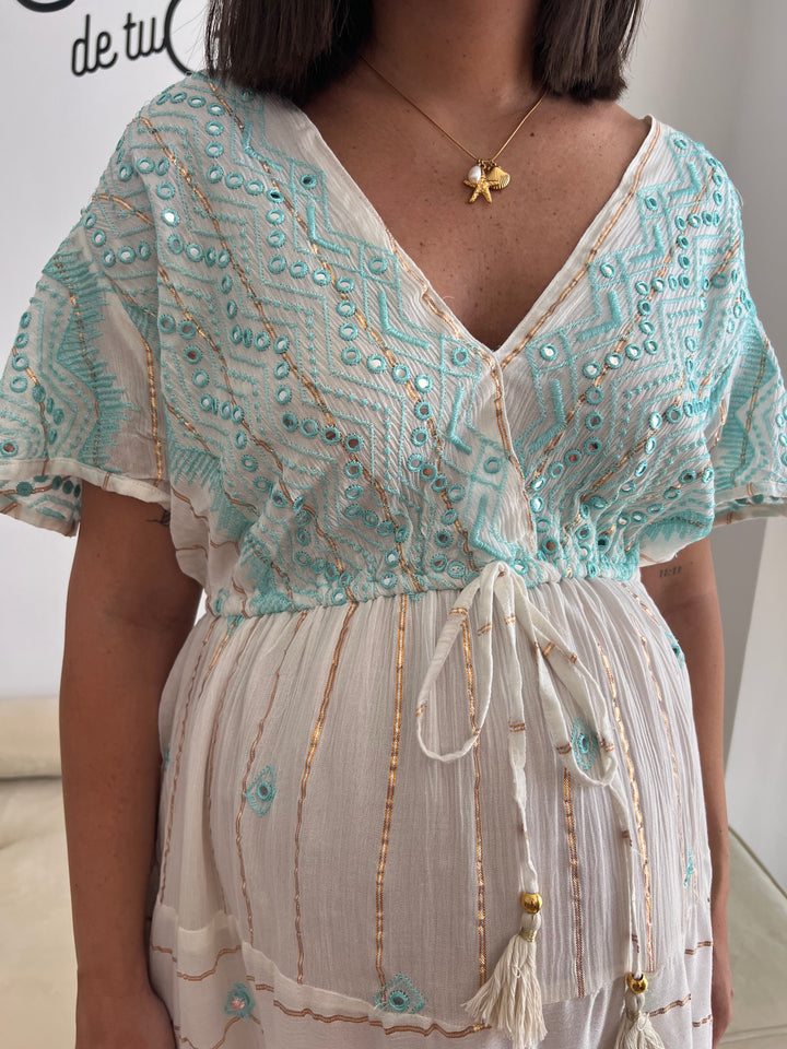 Vestido Cabo turquesa