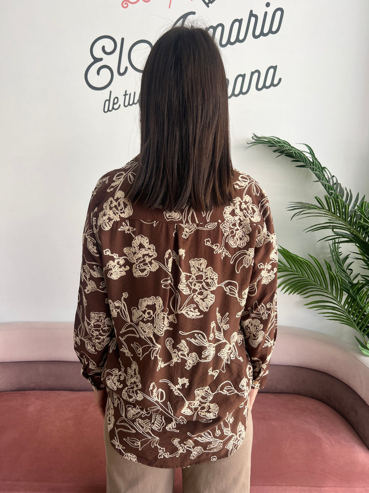 Camisa Alejandra marrón