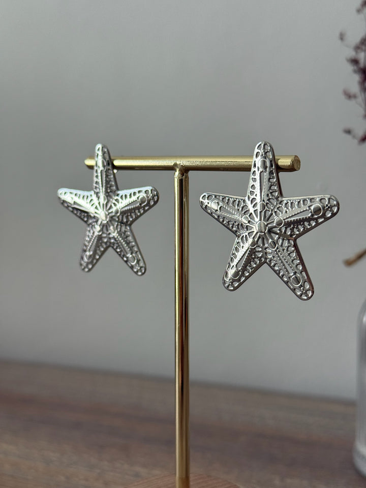 Pendientes Mía plata (acero)