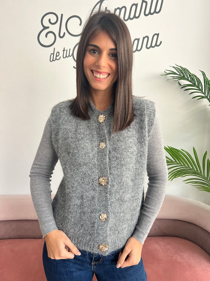 Chaleco Valentina gris