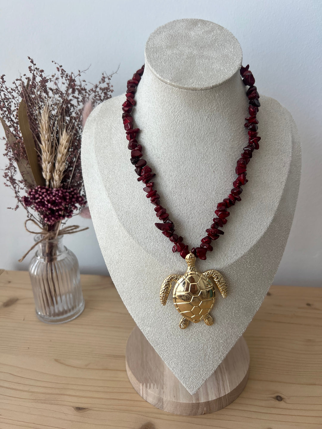 Collar Koa burdeos