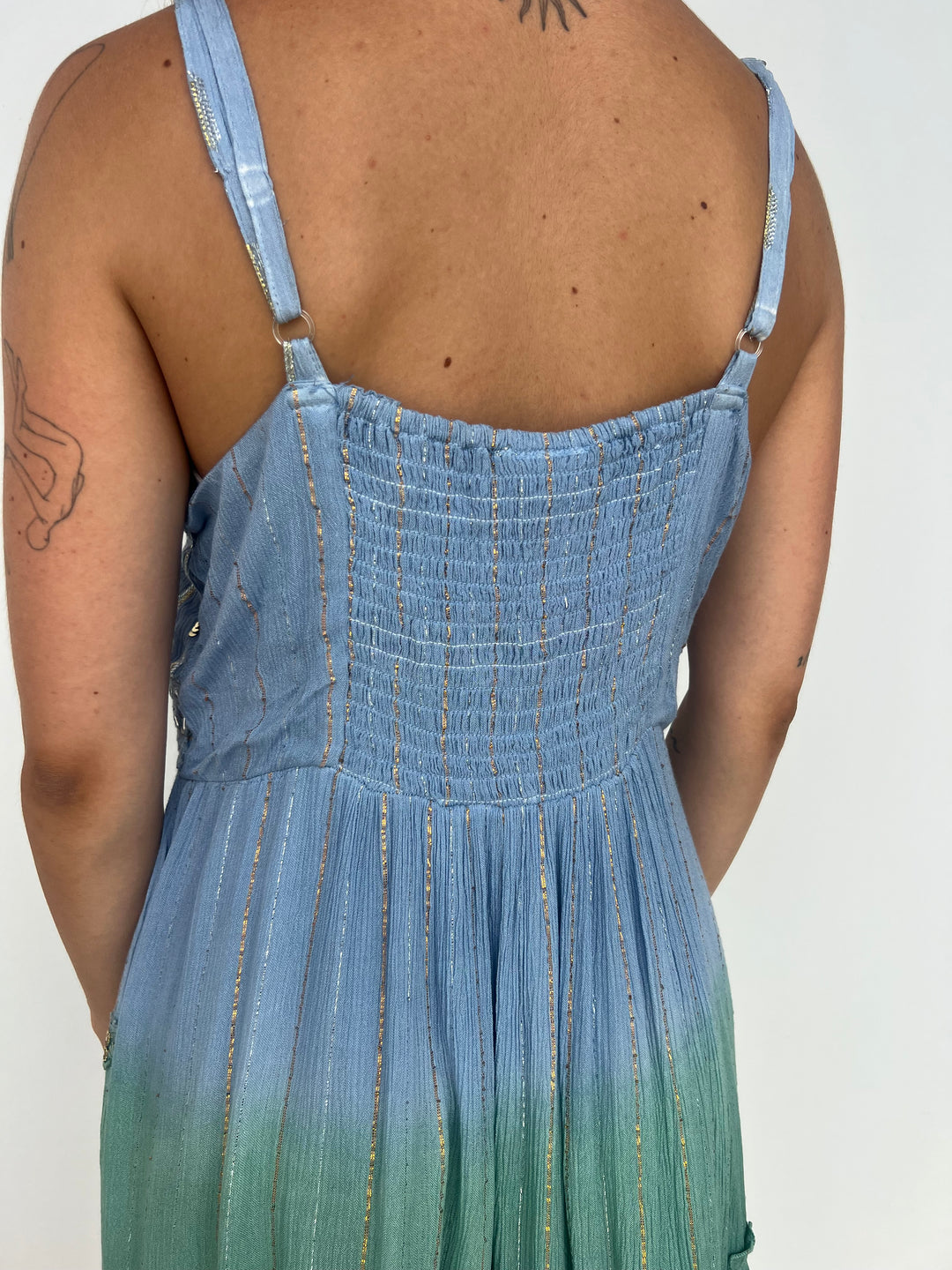 Vestido Habana azul y turquesa