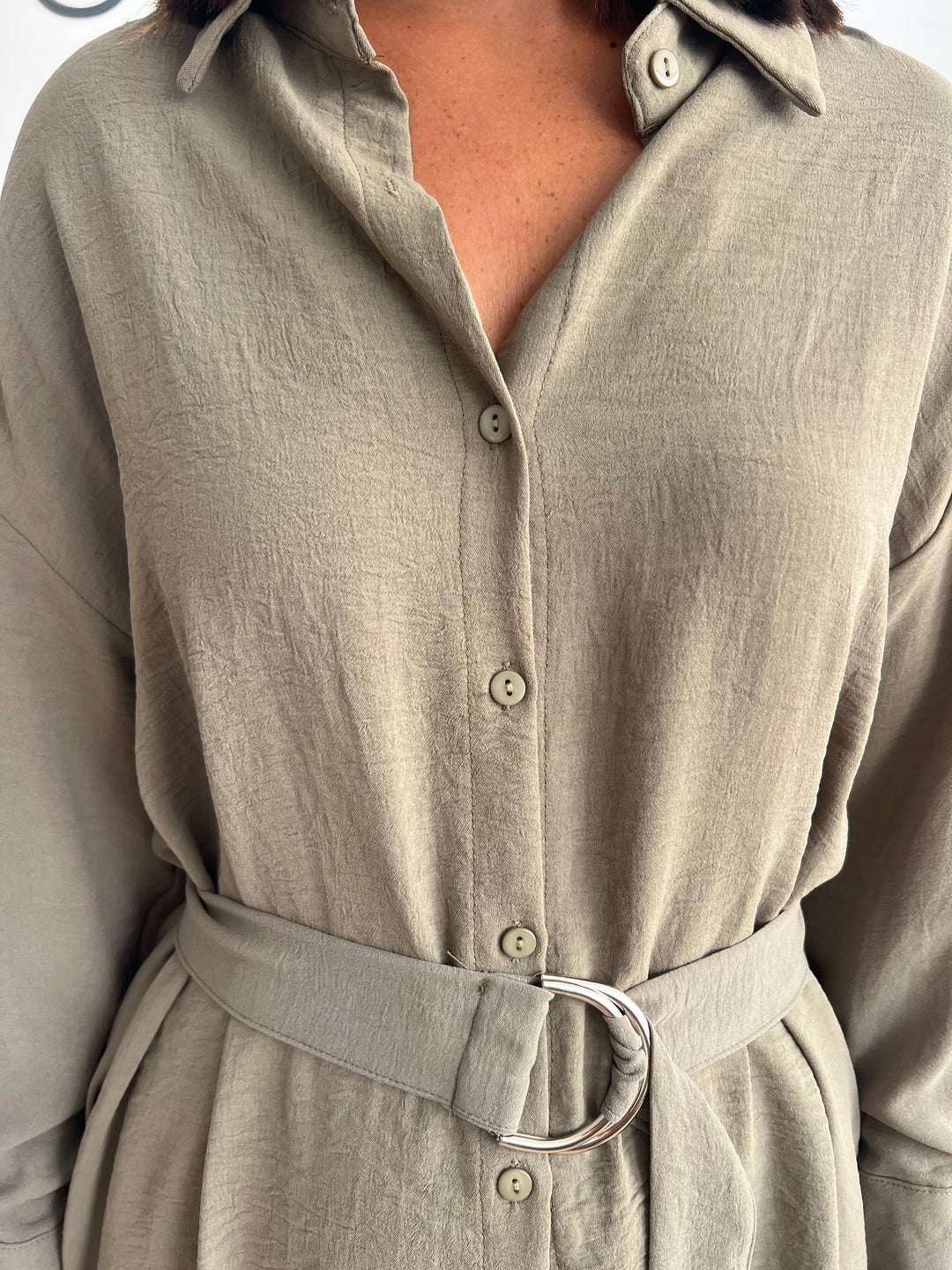 Vestido Chema verde militar