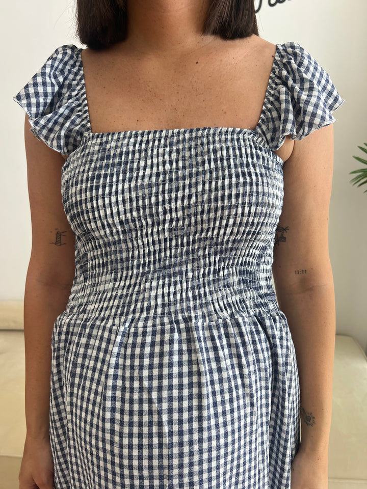 Vestido Yanira azul marino
