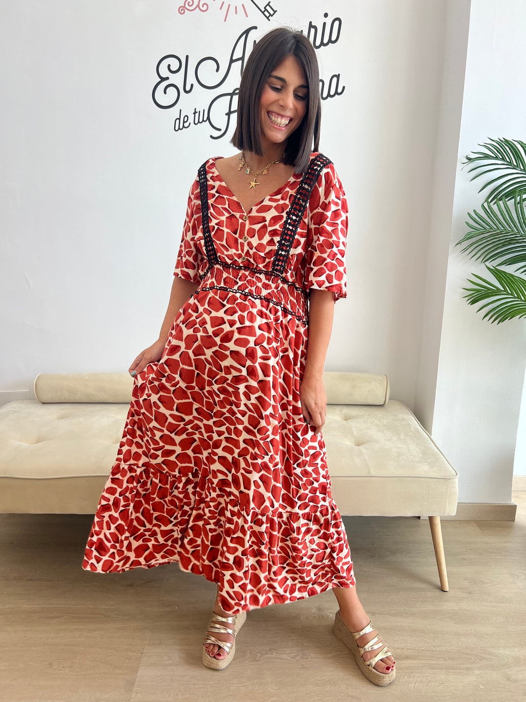Vestido Henar teja