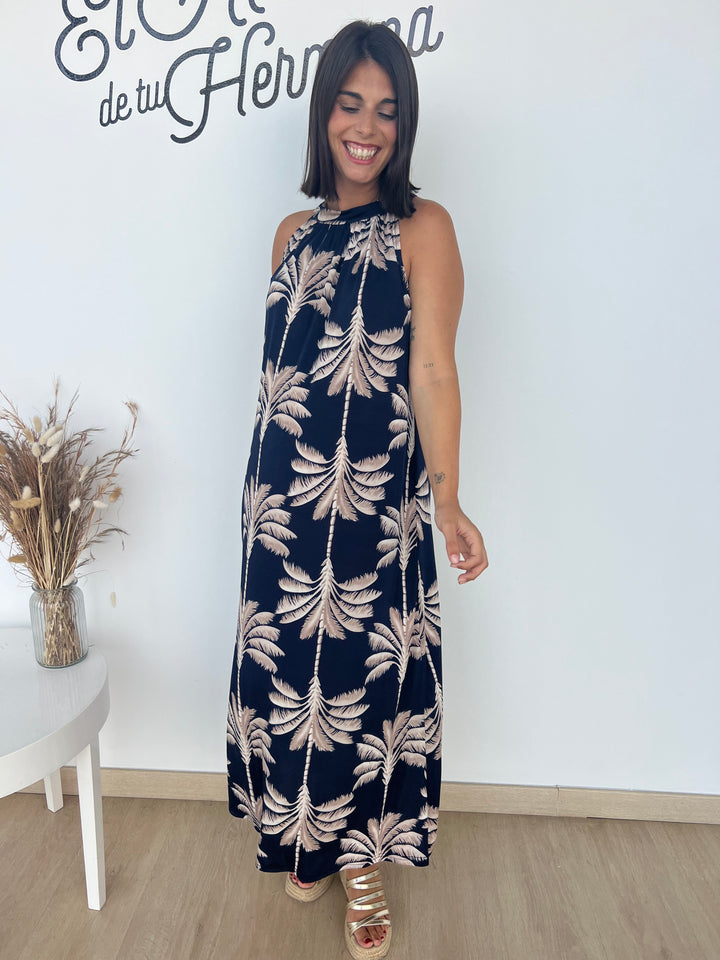 Vestido Paula azul marino