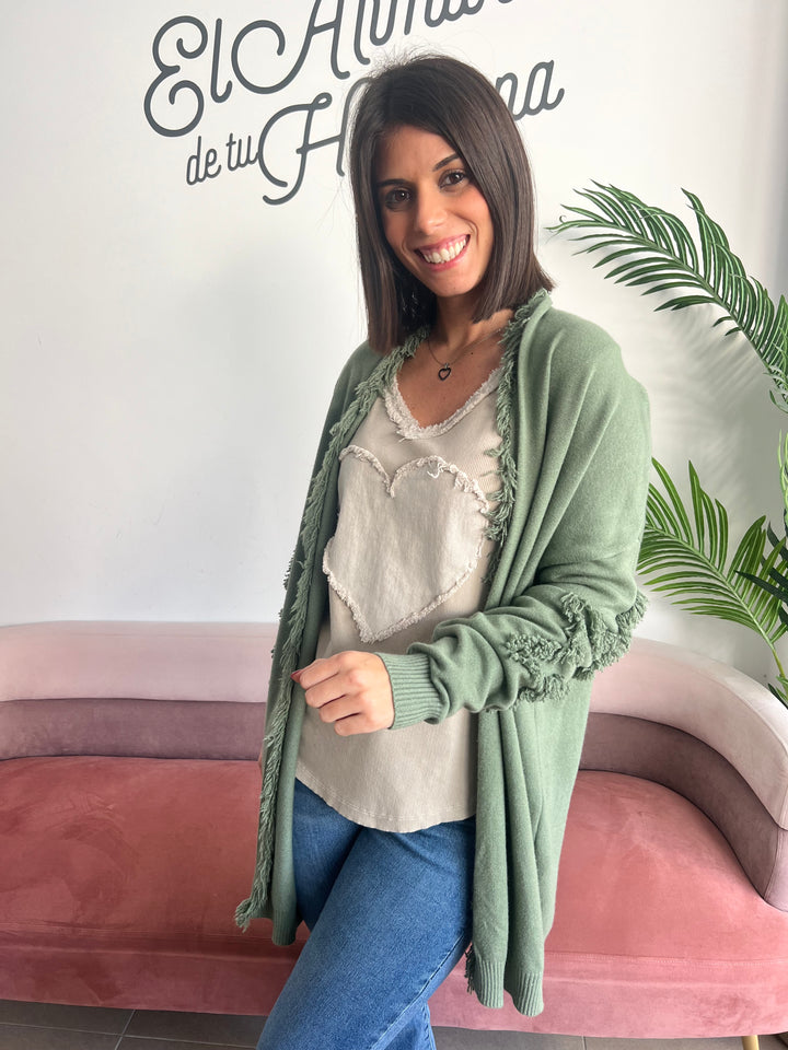 Chaqueta Estrellas verde militar