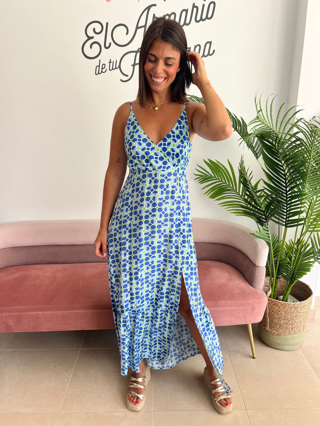 Vestido Ángela azul