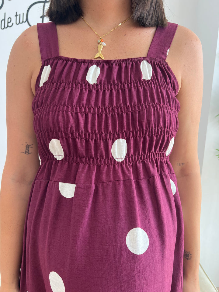 Vestido Samira burdeos
