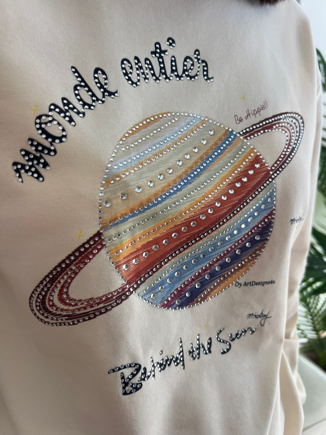 Sudadera Planeta beige