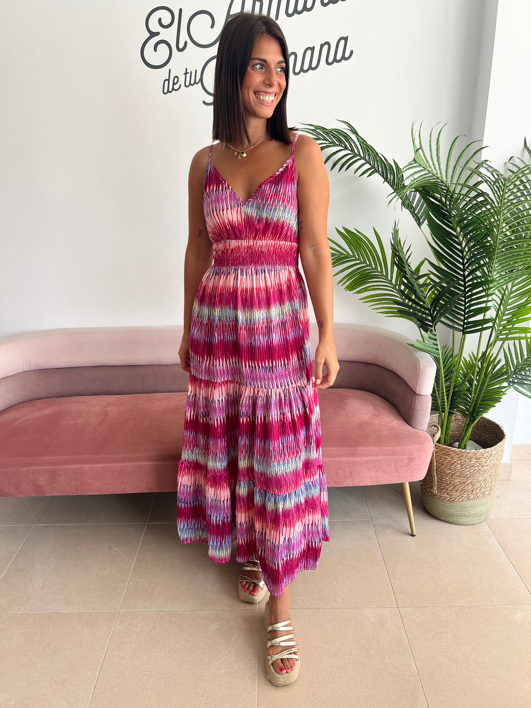 Vestido Ariadna fucsia