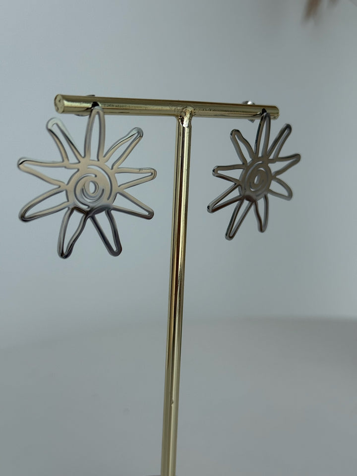Pendientes Girasol (acero)