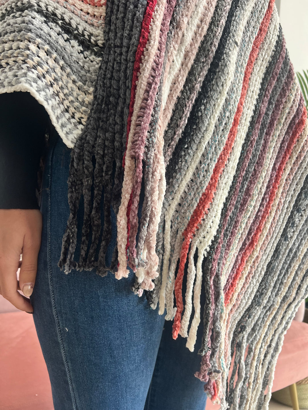 Poncho Ruth gris oscuro