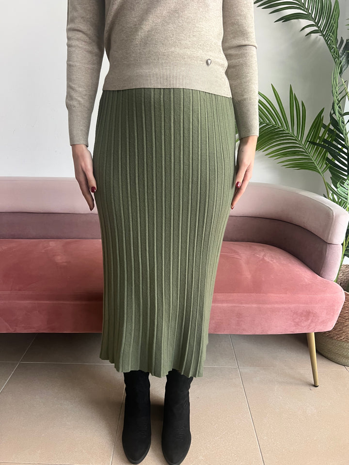 Falda Elisa verde militar