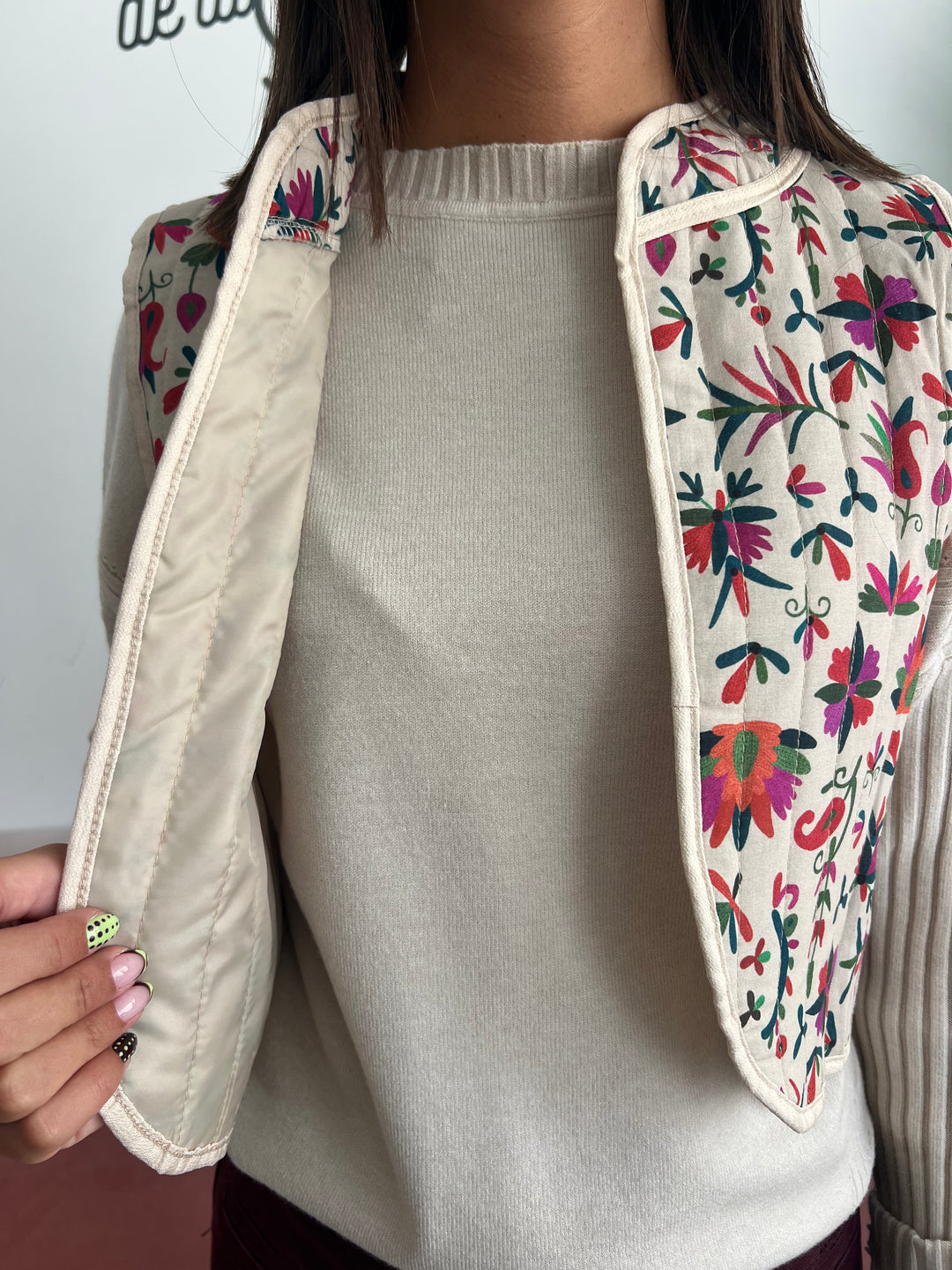 Chaleco Elena beige