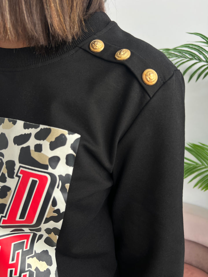 Sudadera Wild Life negro
