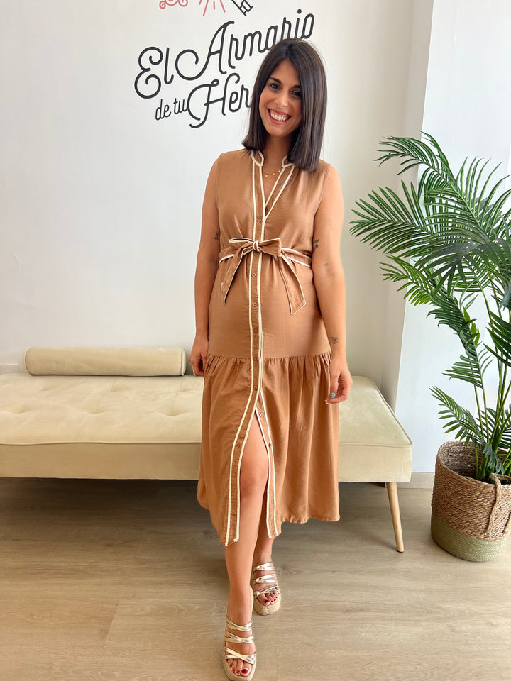 Vestido Alejandra camel