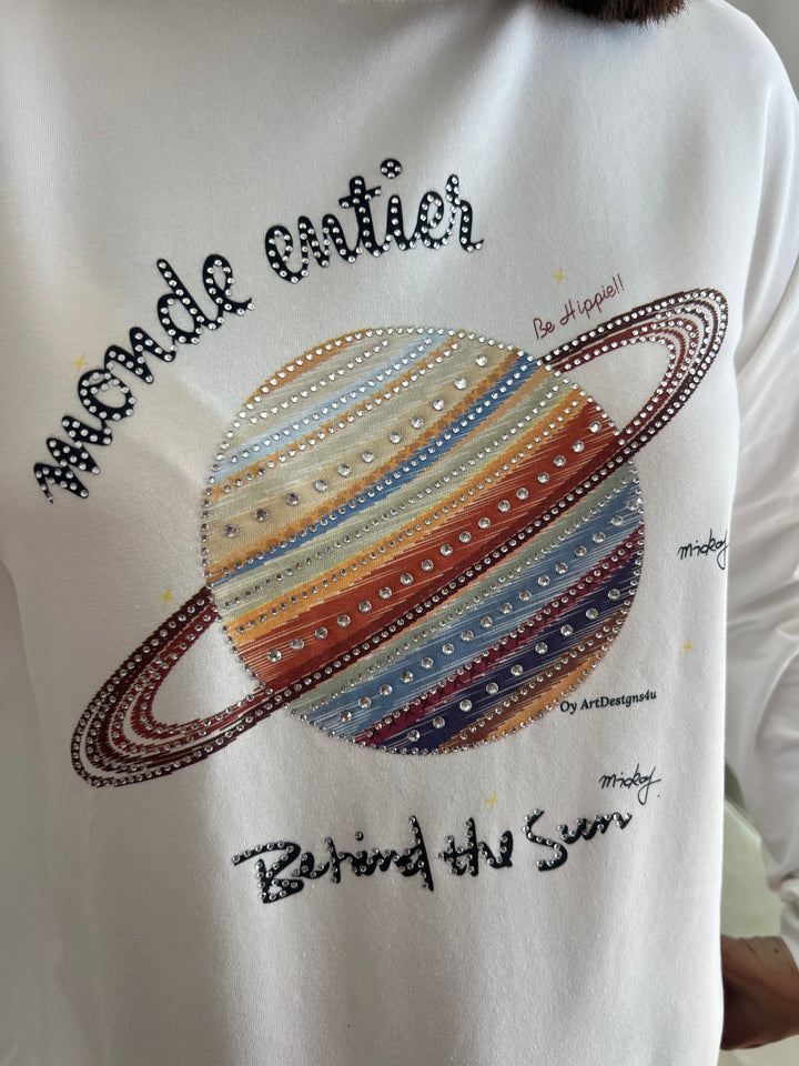 Sudadera Planeta blanco