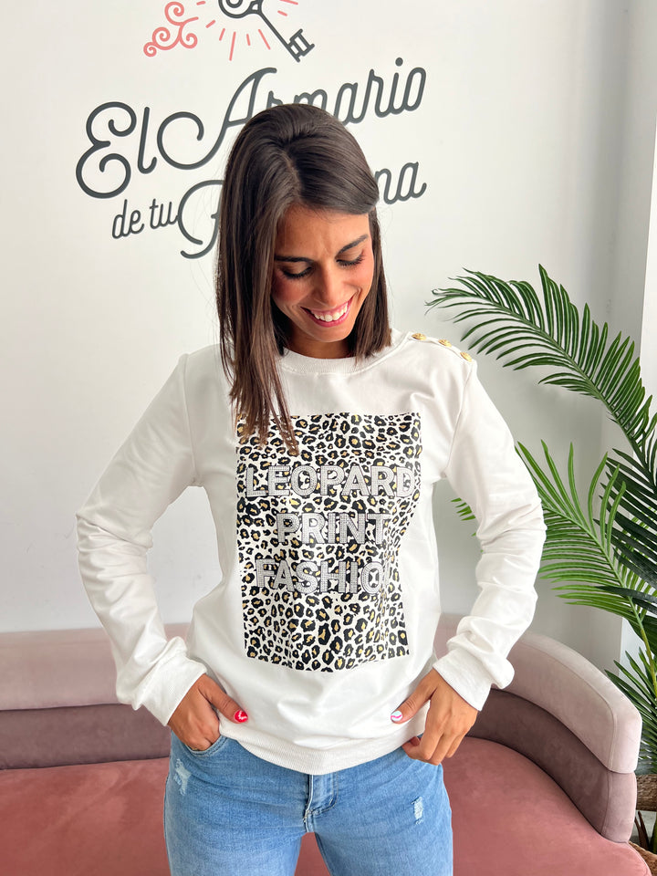 Sudadera Print blanco