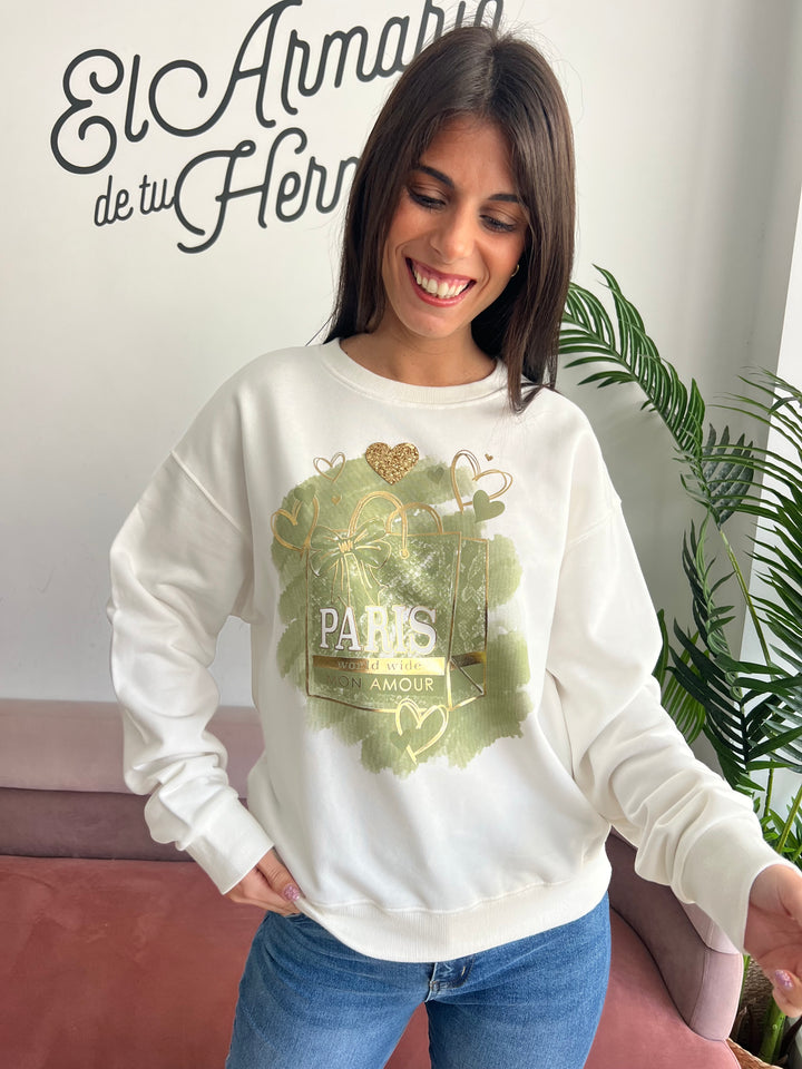 Sudadera Mon Amour verde