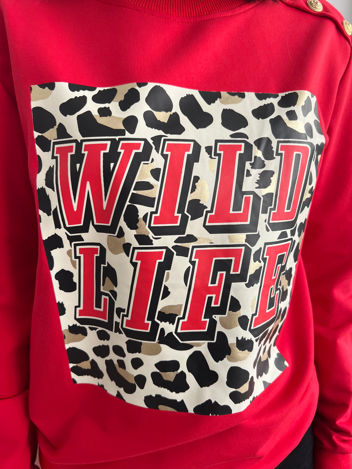 Sudadera Wild Life rojo