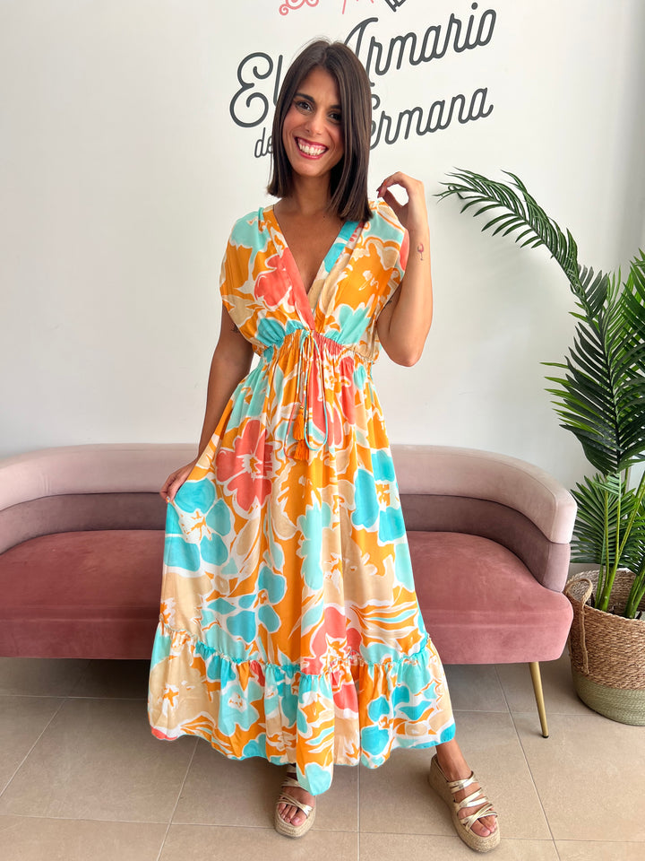 Vestido Calpe mostaza