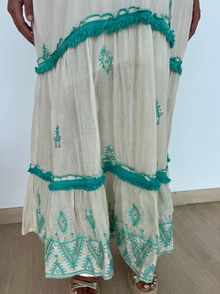 Vestido Shiva turquesa