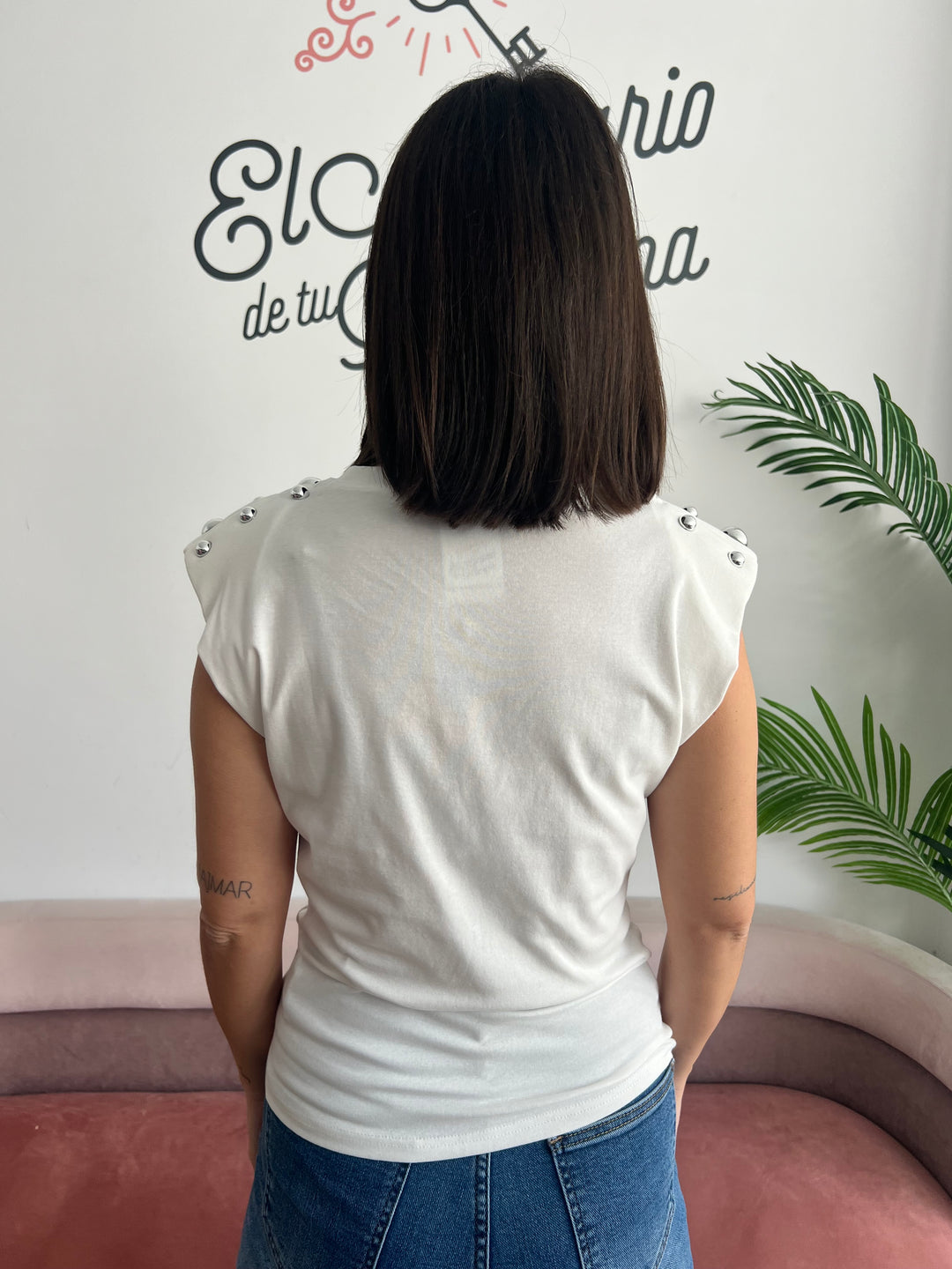 Camiseta Tachuelas blanco