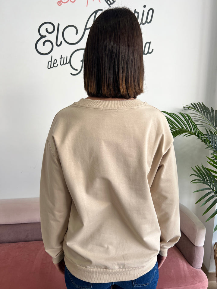 Sudadera Tiger beige