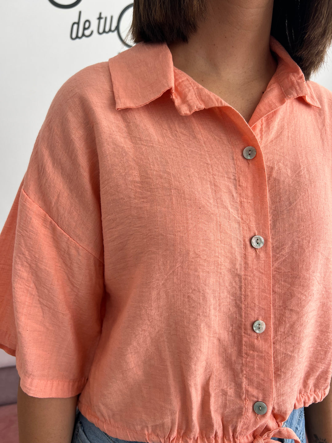 Camisa Dania salmón