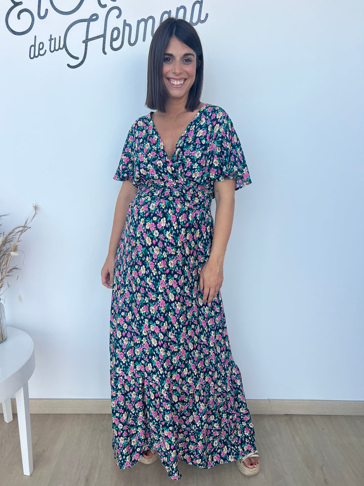 Vestido Florinda azul marino