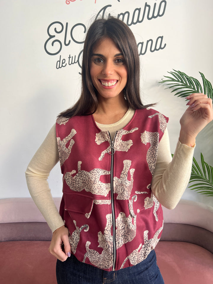 Chaleco Lety burdeos