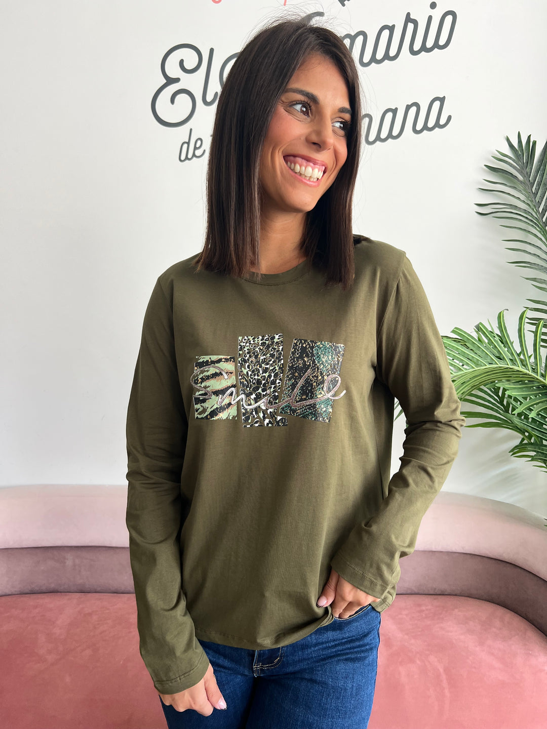 Camiseta Tamara verde militar