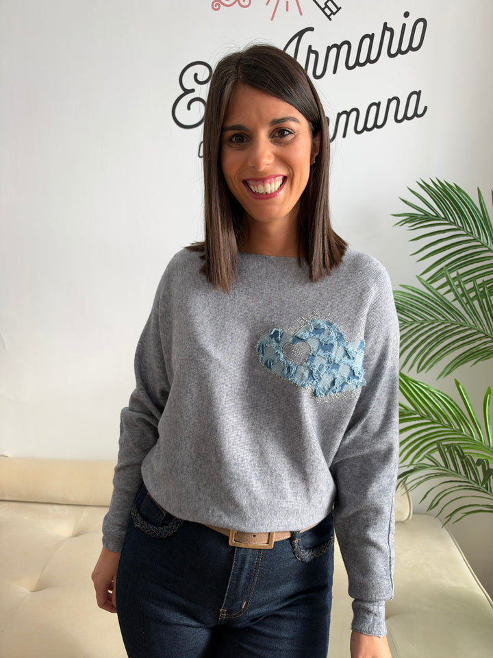 Jersey Chloe gris