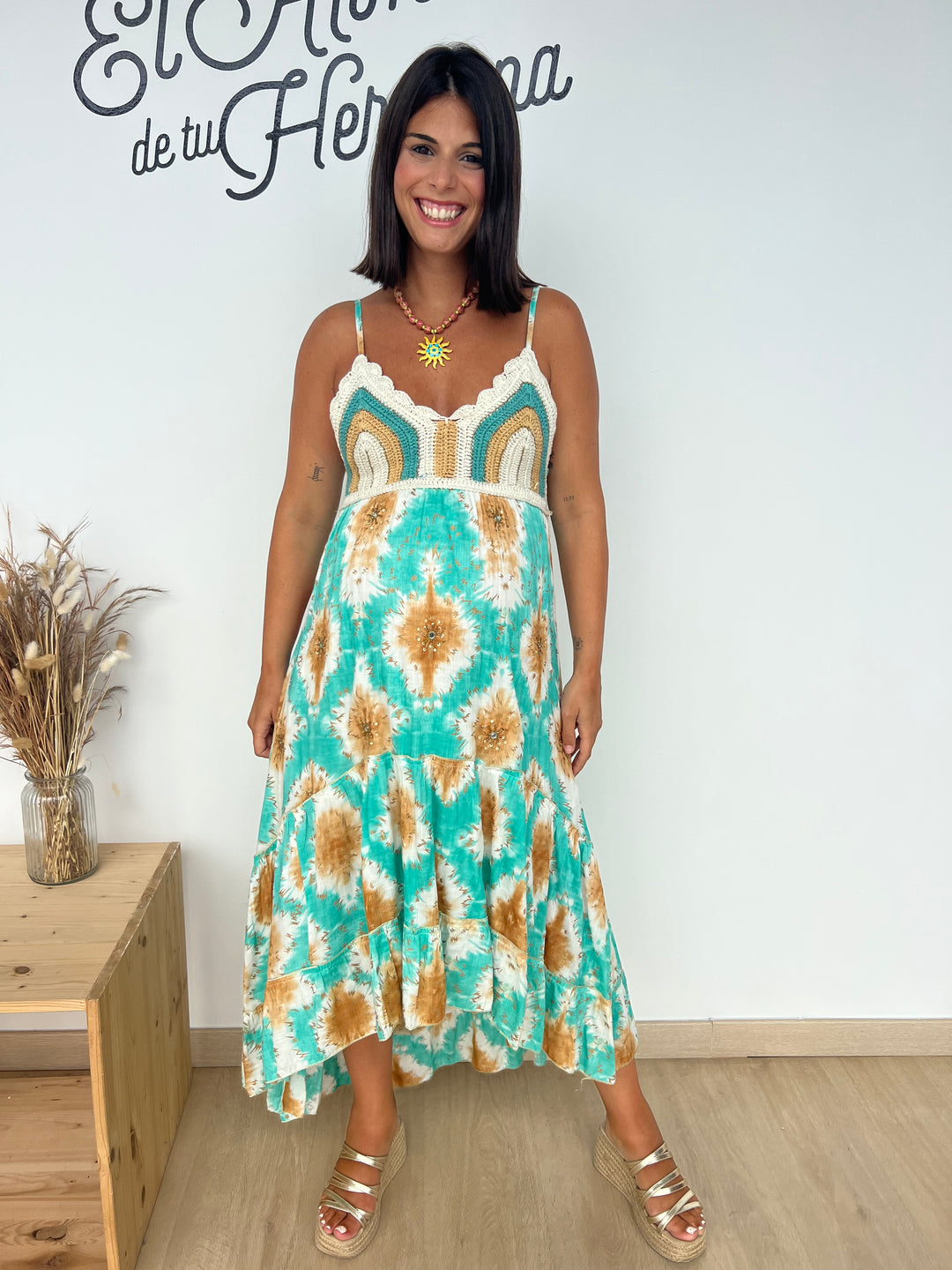 Vestido Devi turquesa