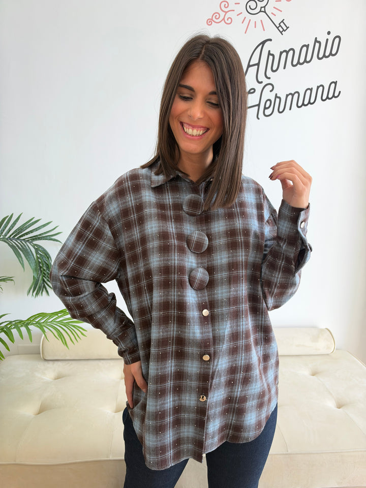 Sobrecamisa Samira marrón azul