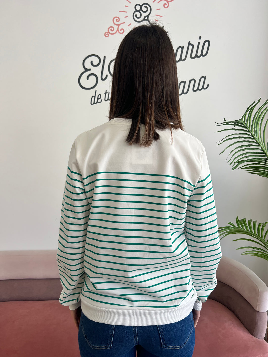 Sudadera Rayas verde
