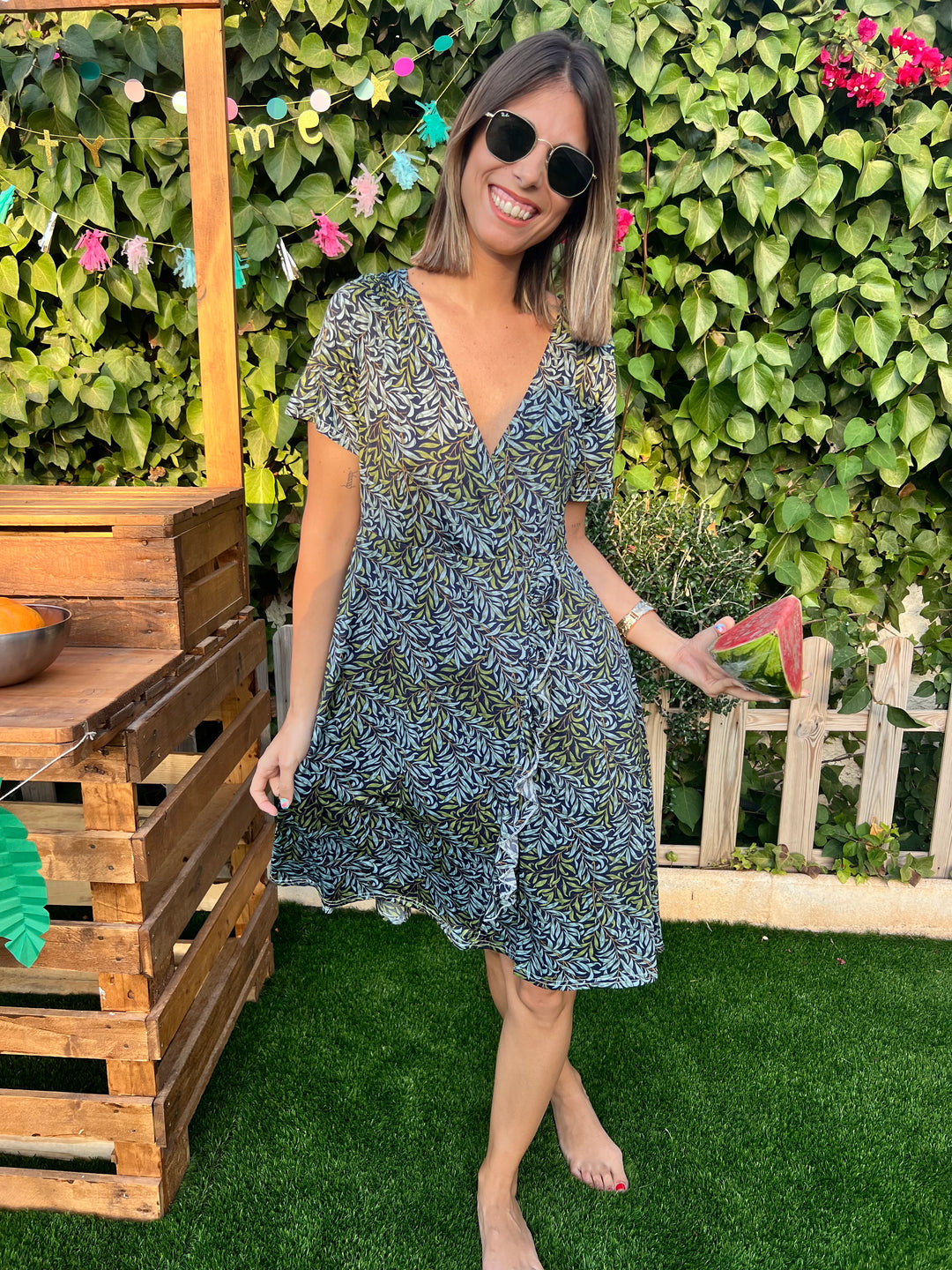 Vestido Amanda azul marino