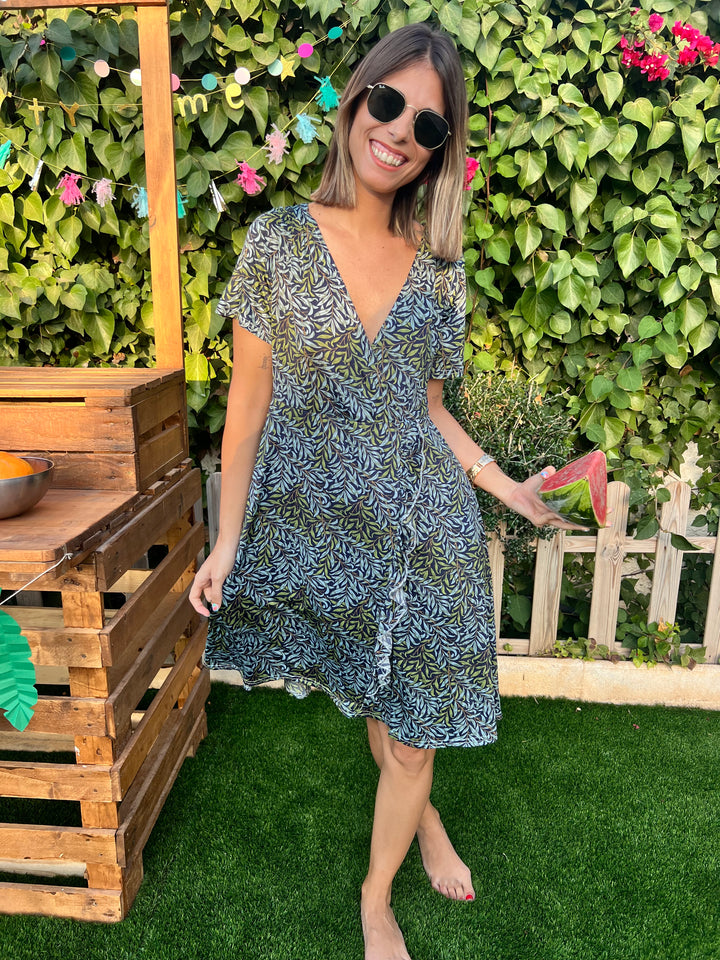 Vestido Amanda azul marino