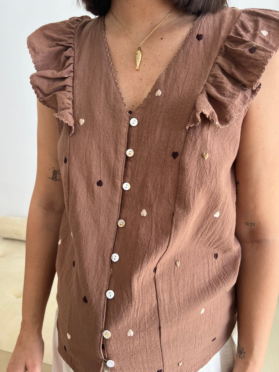 Camisa Cheli marrón