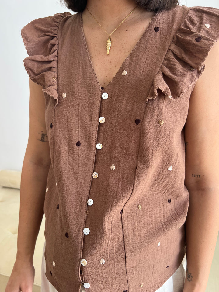 Camisa Cheli marrón