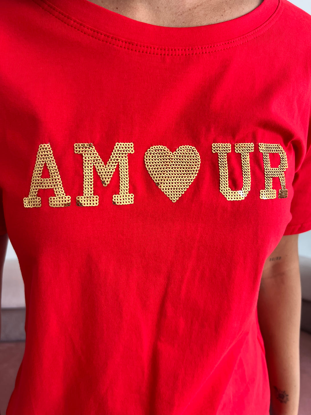 Camiseta Amour rojo