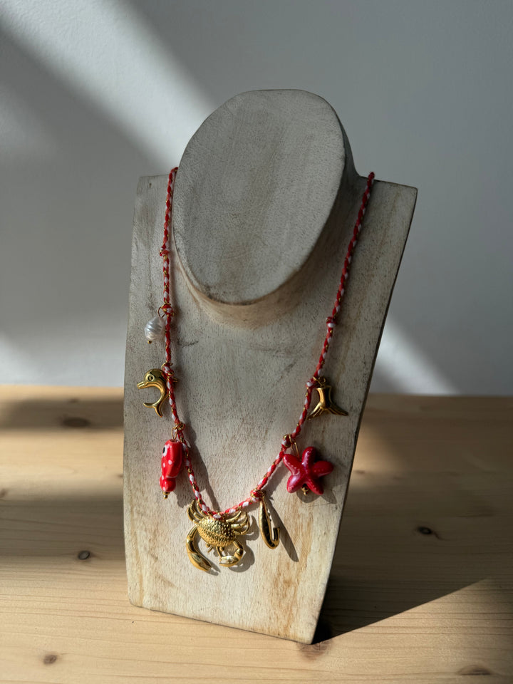 Collar cangrejo rojo (acero)