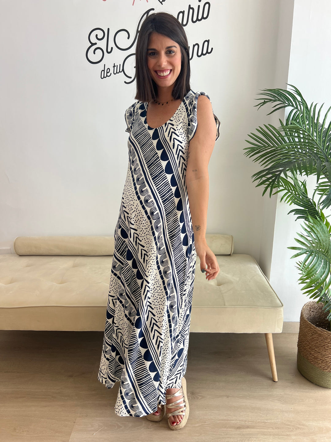 Vestido Fátima azul marino