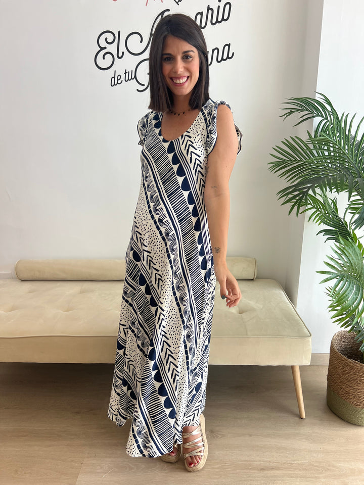 Vestido Fátima azul marino