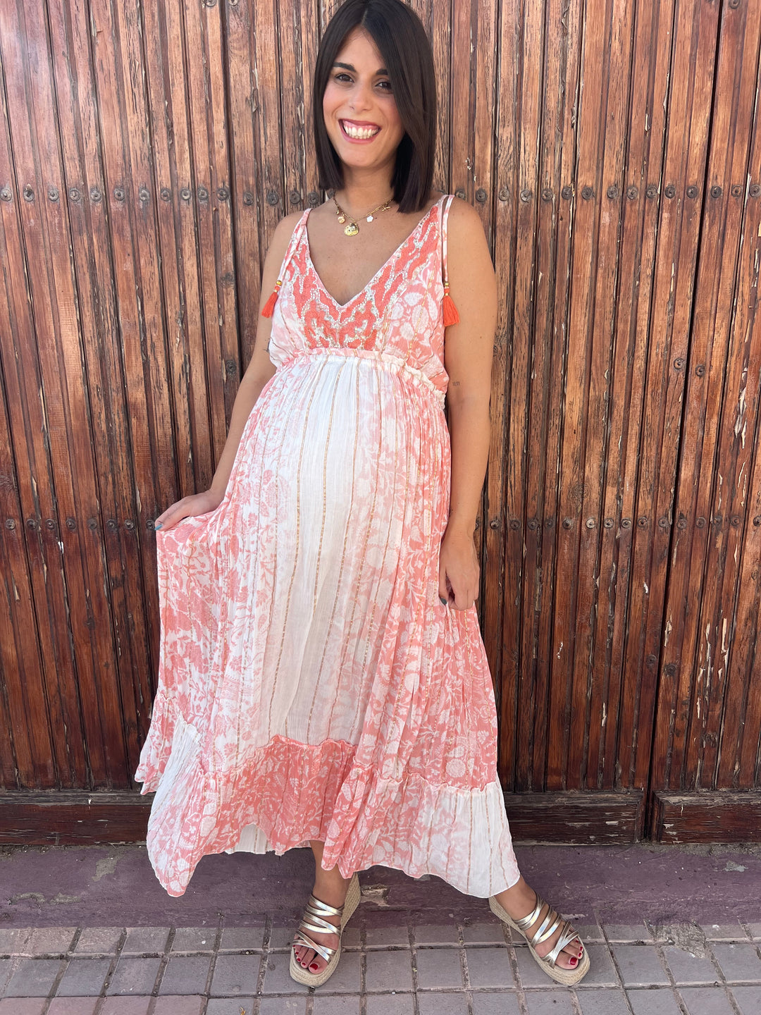 Vestido Menorca coral