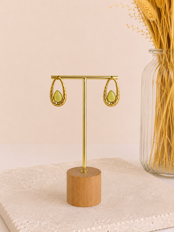 Pendientes Zafira amarillo (acero)