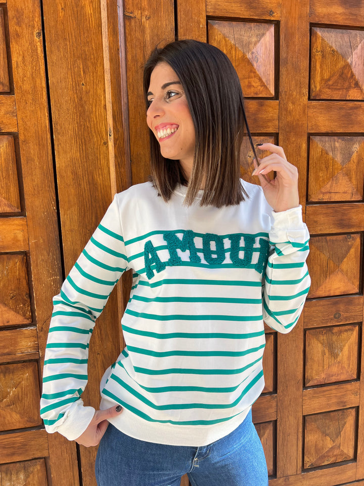 Sudadera Amor verde
