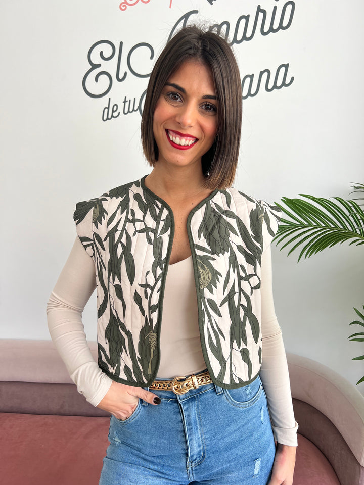 Chaleco Claudia verde oscuro