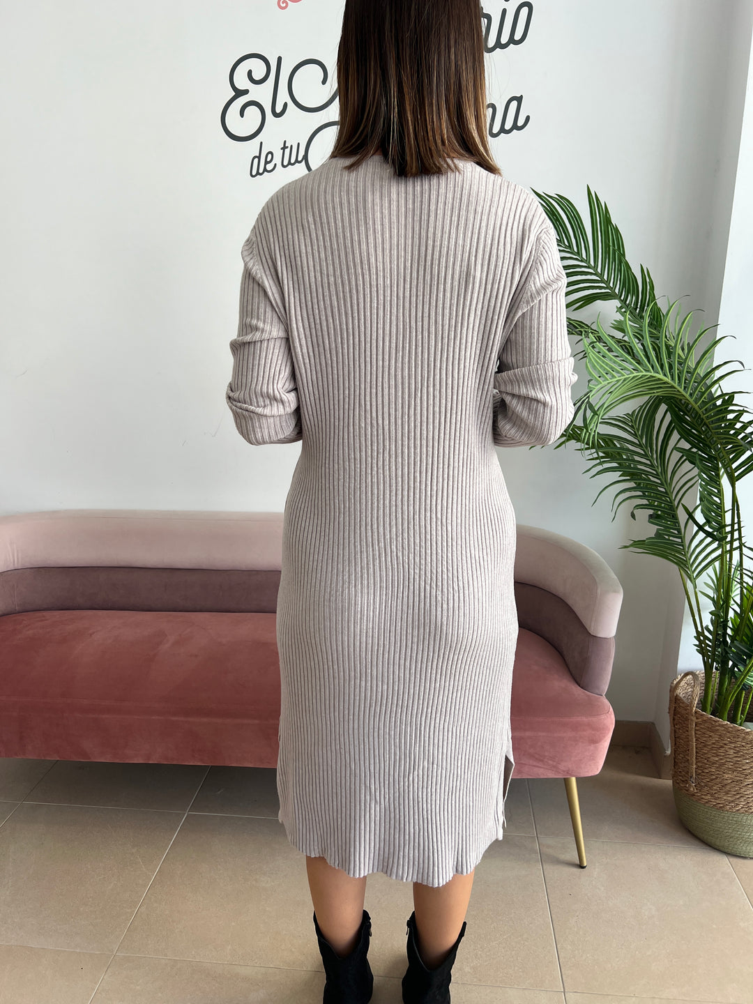 Vestido Canalé topo